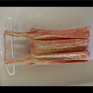 TOBI, Size Small, Sparkly Sequin Orange/Pink Mini Dress